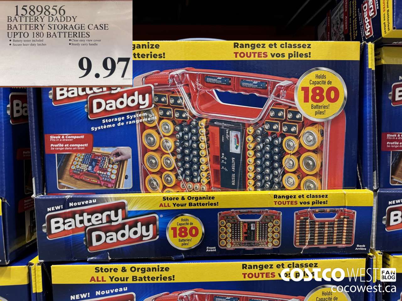 1589856 BATTERY DADDY BATTERY STORAGE CASE UP TO 180 BATTERIES $9.97