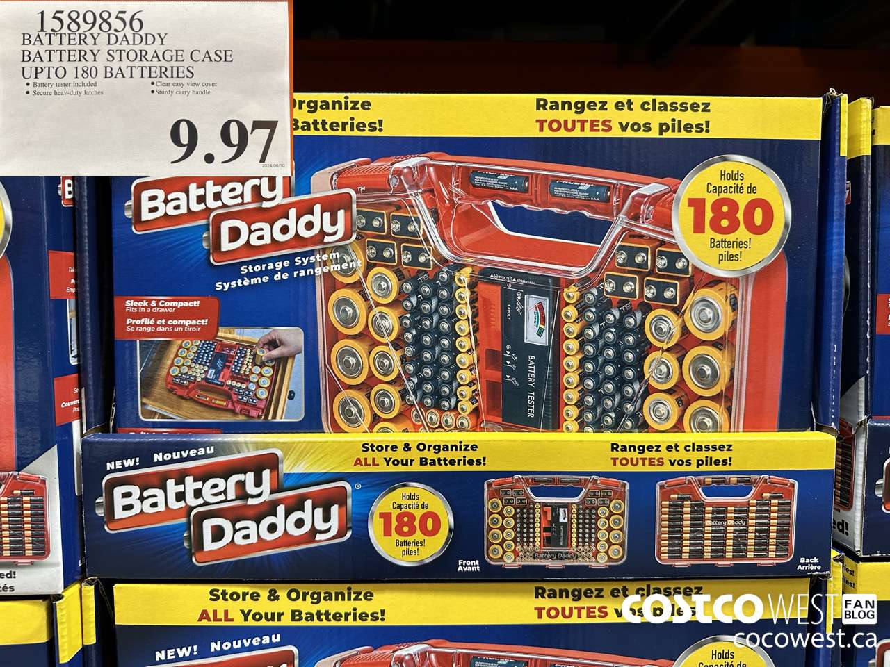 1589856 BATTERY DADDY BATTERY STORAGE CASE UP TO 180 BATTERIES $9.97