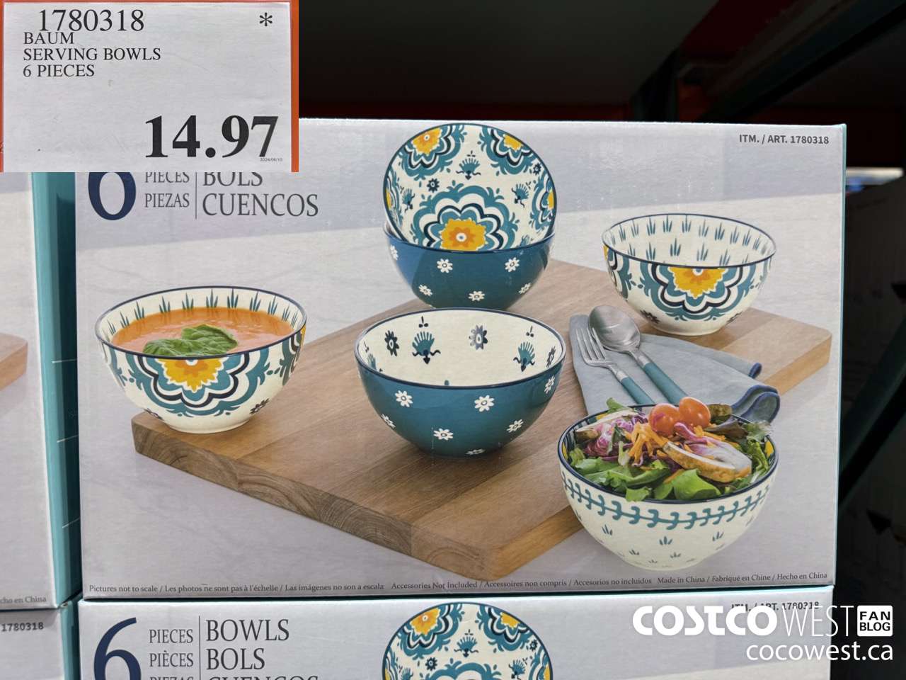 1780318 BAUM SERVING BOWLS 6 PIECES $14.97