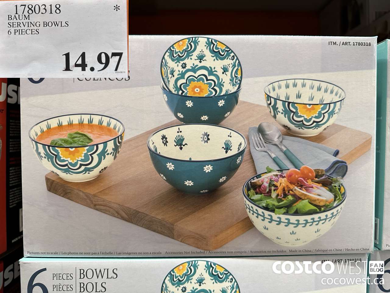 1780318 BAUM SERVING BOWLS 6 PIECES $14.97