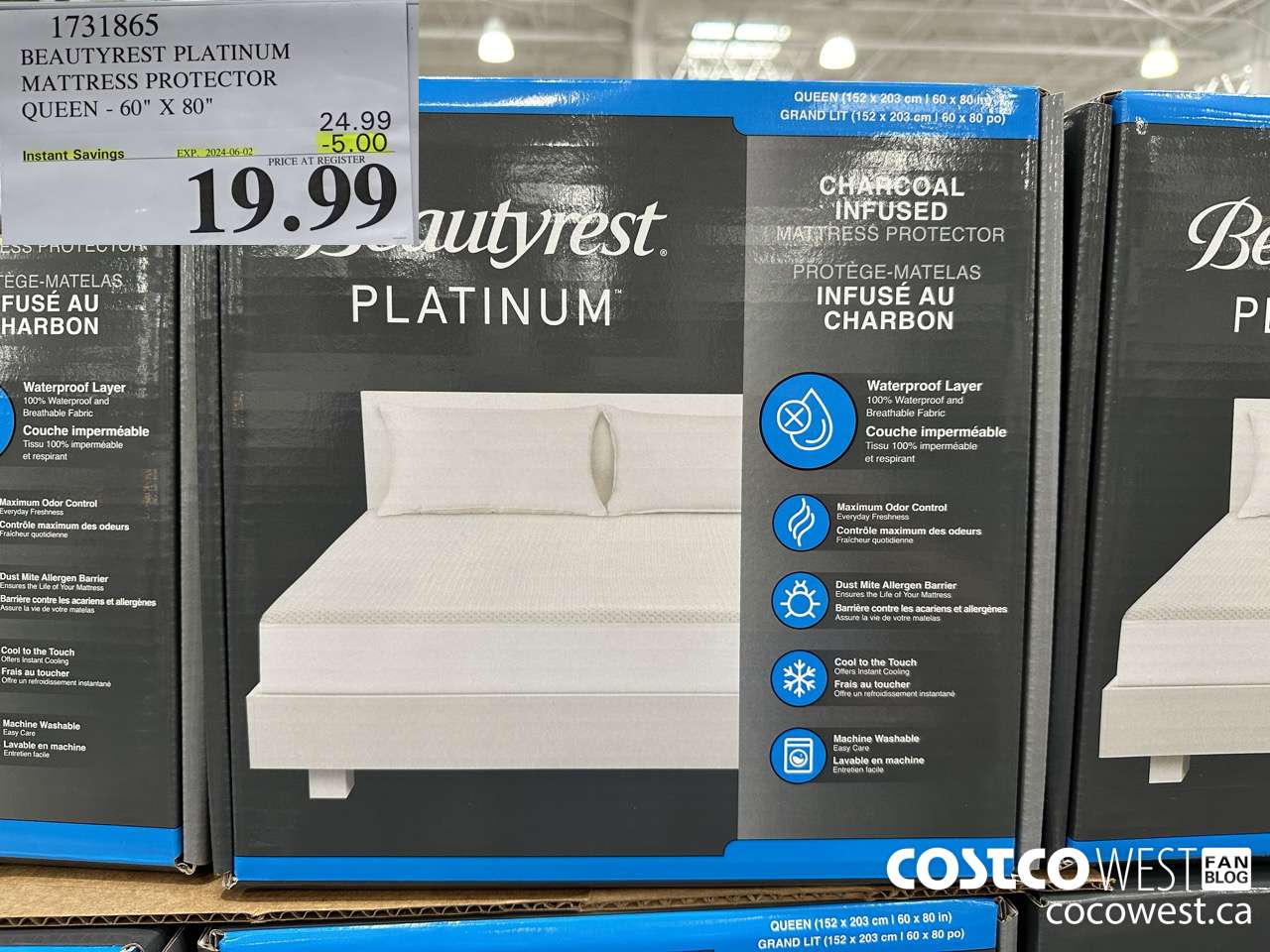 1731865 BEAUTYREST PLATINUM MATTRESS PROTECTOR QUEEN 60