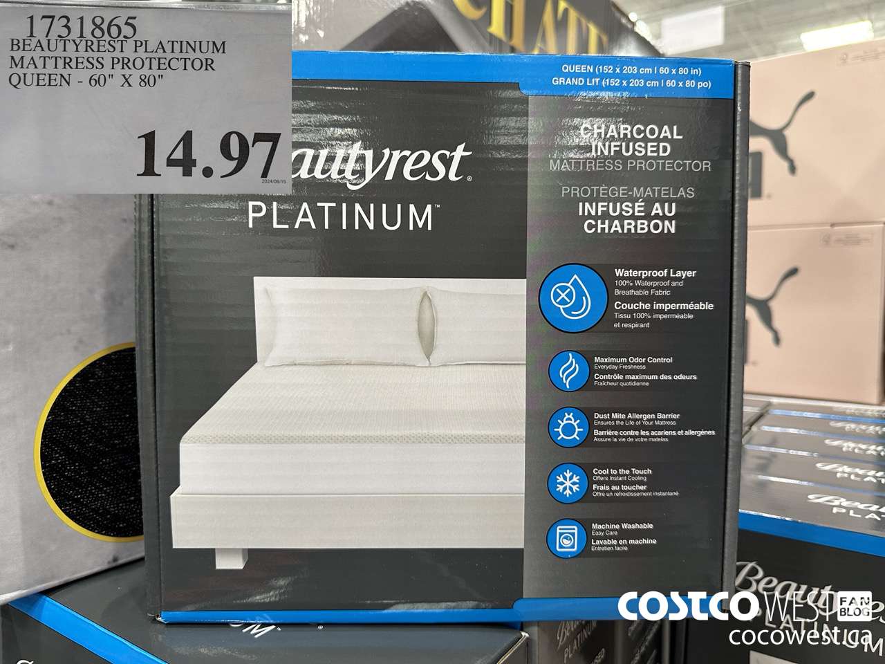 1731865 BEAUTYREST PLATINUM MATTRESS PROTECTOR QUEEN 60