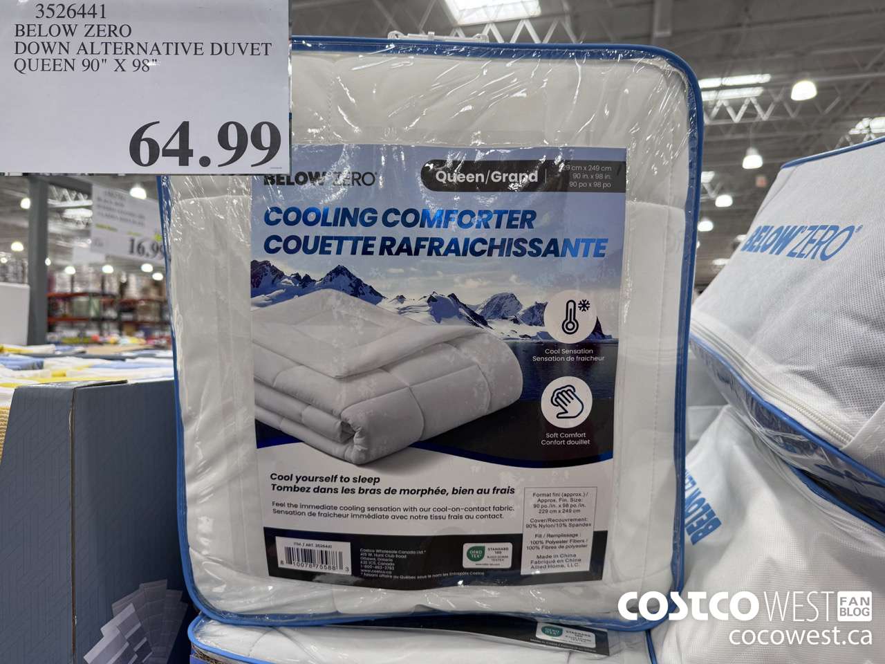 3526441 BELOW ZERO DOWN ALTERNATIVE DUVET QUEEN 90