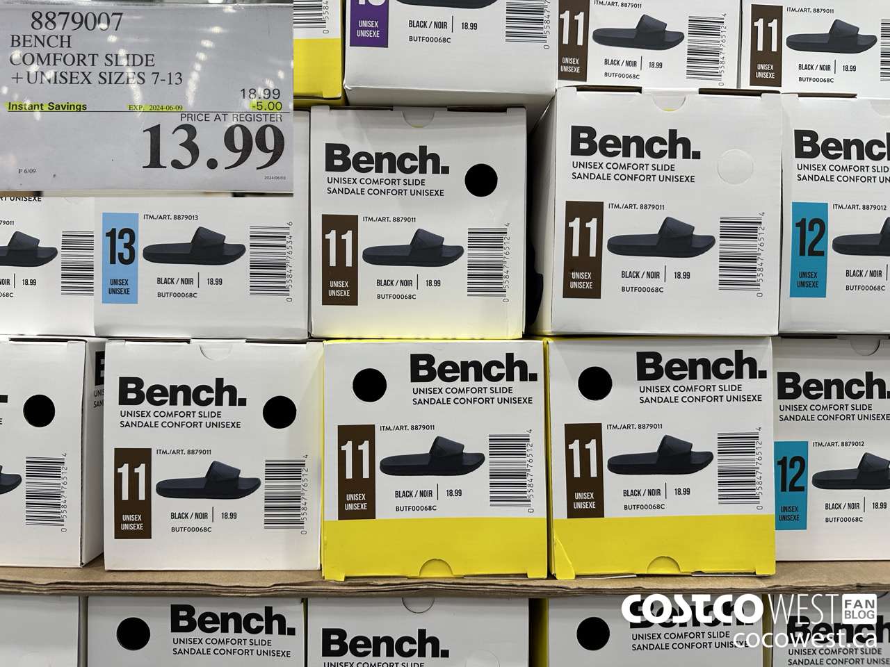 8879007 BENCH COMFORT SLIDE UNISEX SIZES 7-13 ($5.00 INSTANT SAVINGS EXPIRES ON 2024-06-09) $13.99