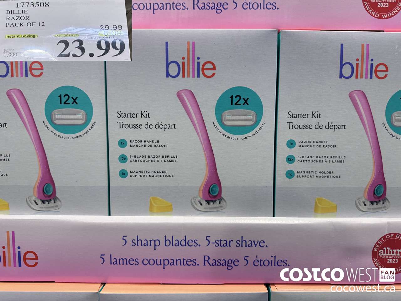 1773508 BILLIE RAZOR PACK OF 12 ($6.00 INSTANT SAVINGS EXPIRES ON 2024-06-23) $23.99
