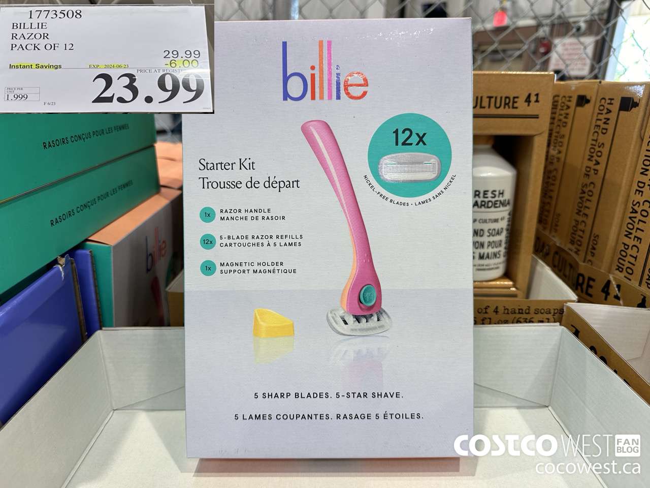 1773508 BILLIE RAZOR PACK OF 12 ($6.00 INSTANT SAVINGS EXPIRES ON 2024-06-23) $23.99