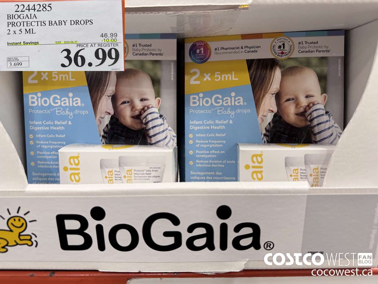 2244285 BIOGAIA PROTECTIS BABY DROPS 2 X 5 ML ($10.00 INSTANT SAVINGS EXPIRES ON 2024-06-23) $36.99