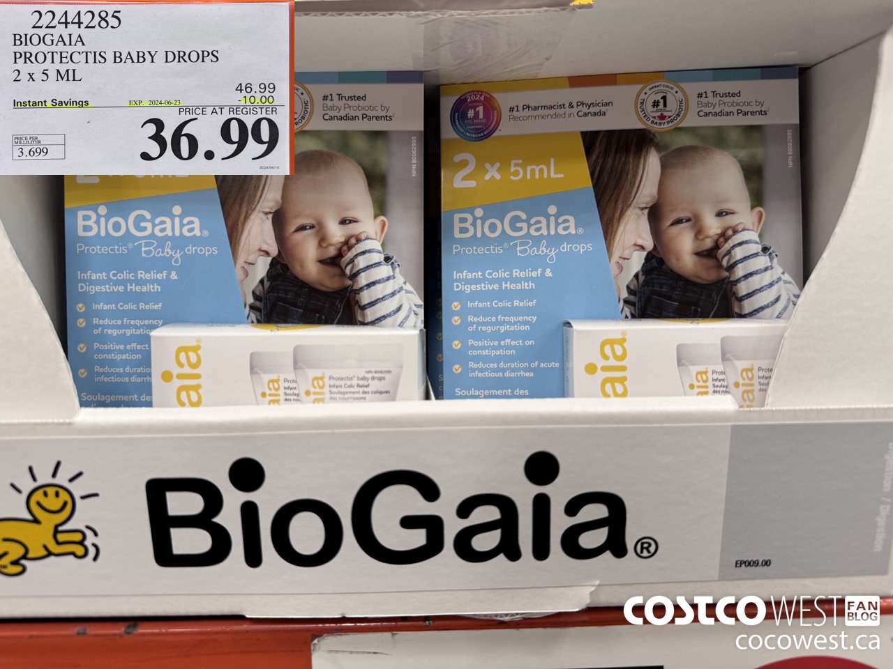 2244285 BIOGAIA PROTECTIS BABY DROPS 2 X 5 ML ($10.00 INSTANT SAVINGS EXPIRES ON 2024-06-23) $36.99