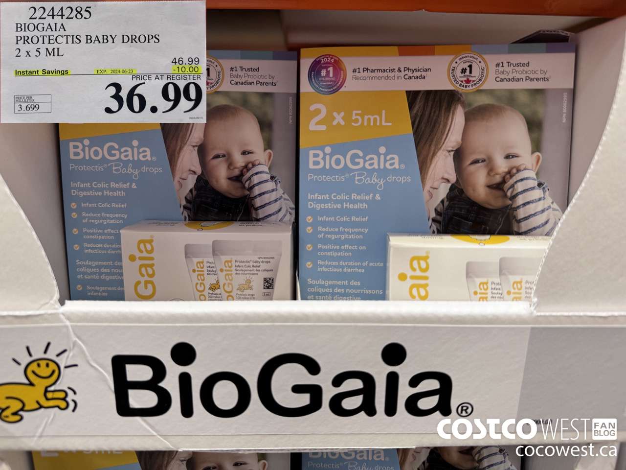 2244285 BIOGAIA PROTECTIS BABY DROPS 2 X 5 ML ($10.00 INSTANT SAVINGS EXPIRES ON 2024-06-23) $36.99