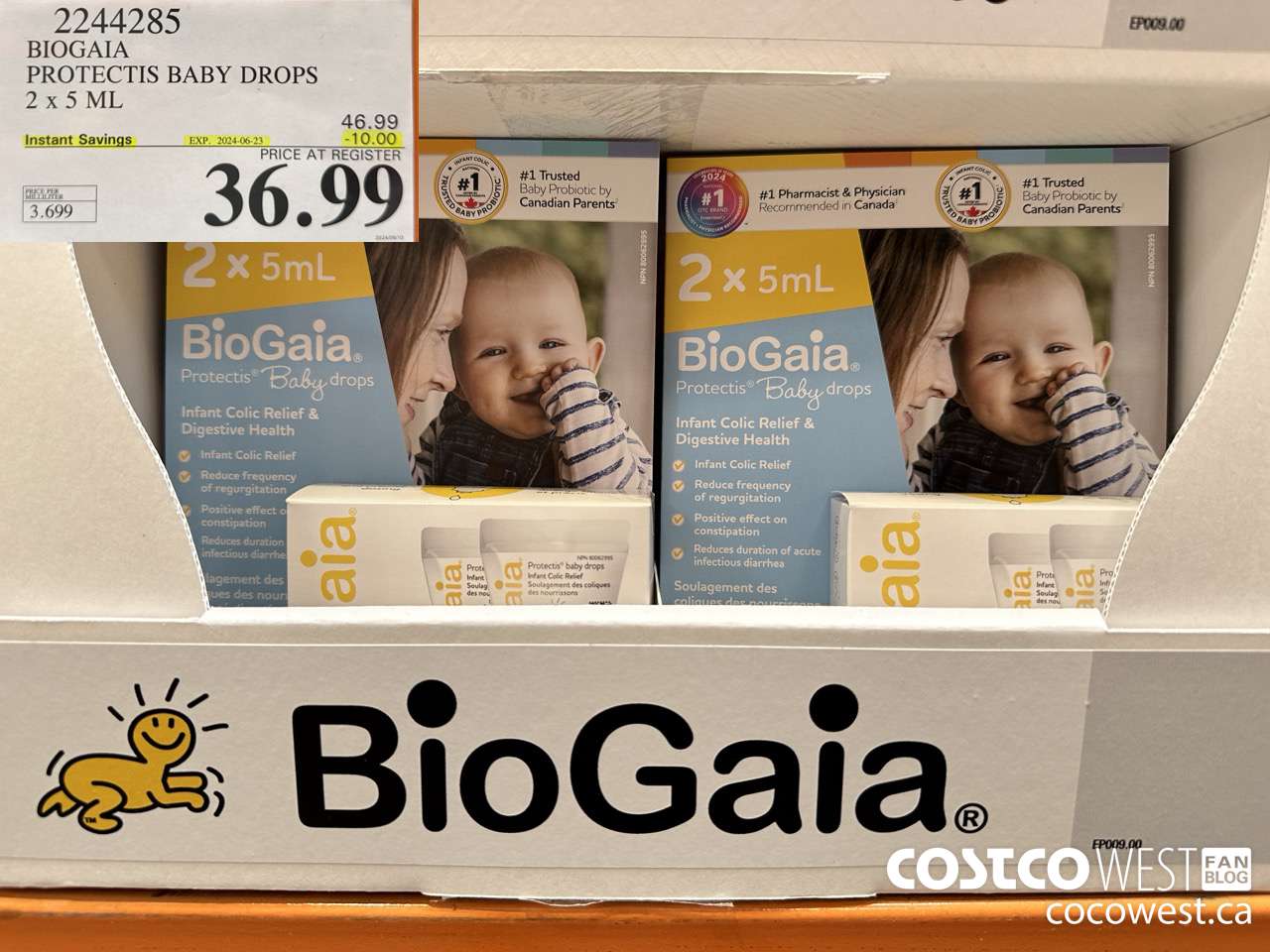 2244285 BIOGAIA PROTECTIS BABY DROPS 2 X 5 ML ($10.00 INSTANT SAVINGS EXPIRES ON 2024-06-23) $36.99