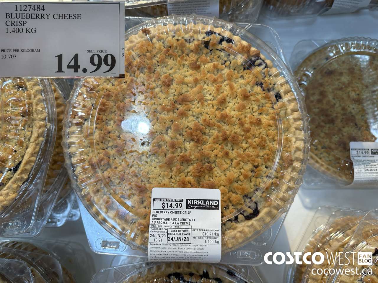 1127484 BLUEBERRY CHEESE CRISP 1.400 KG $14.99