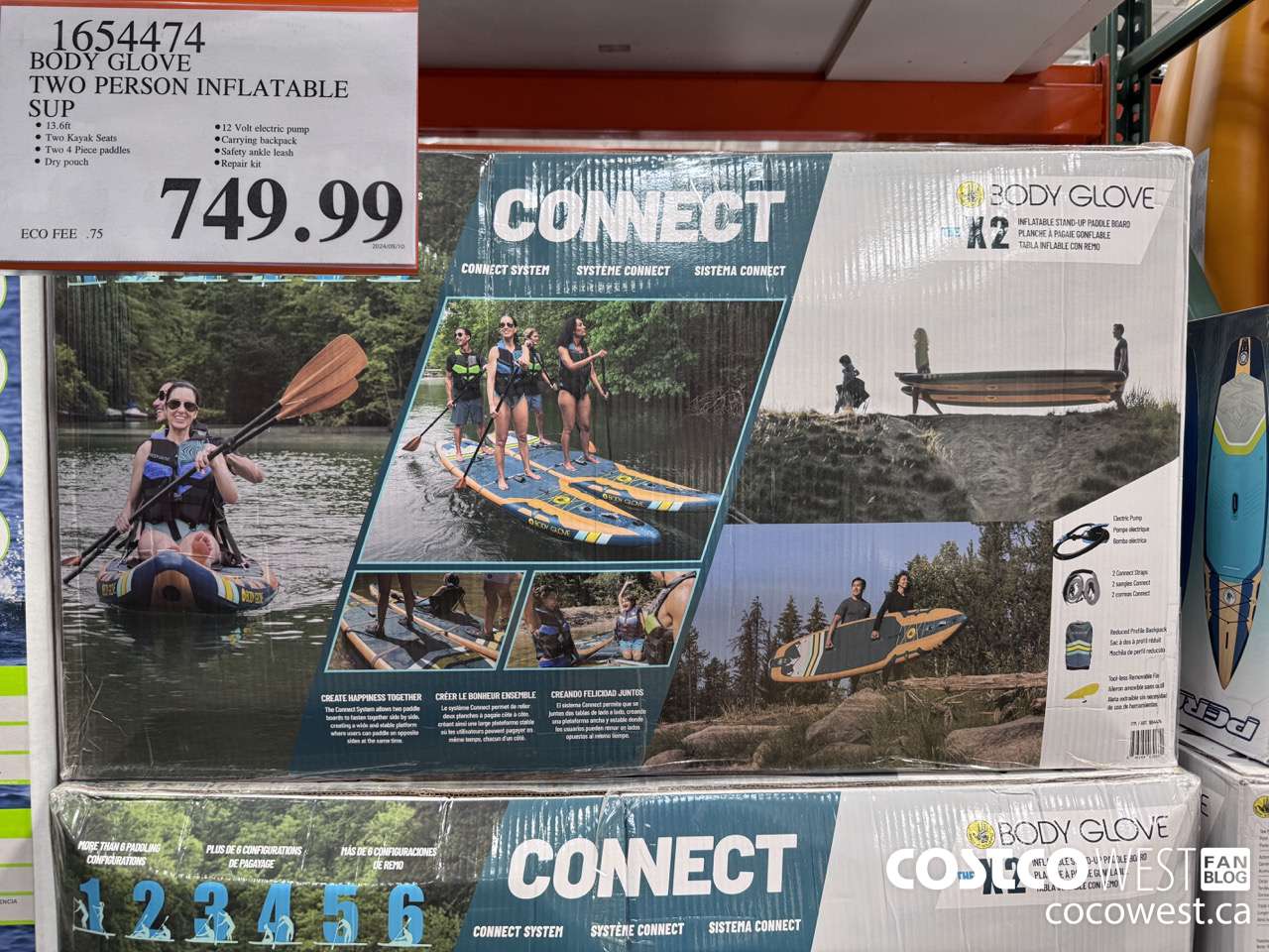 1654474 BODY GLOVE TWO PERSON INFLATABLE SUP $749.99