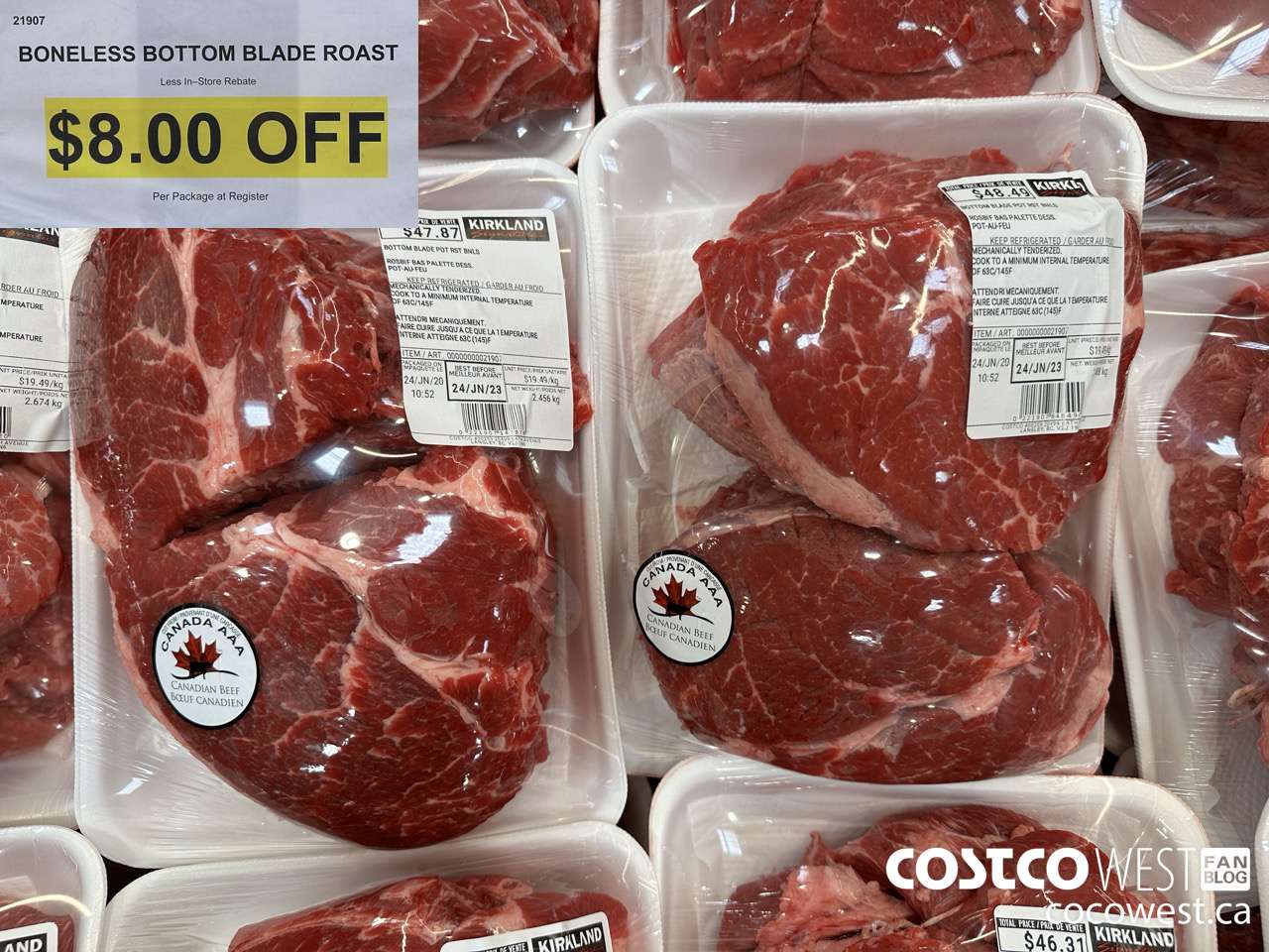 21907 BONELESS BOTTOM BLADE ROAST ($8.00 INSTANT SAVINGS)