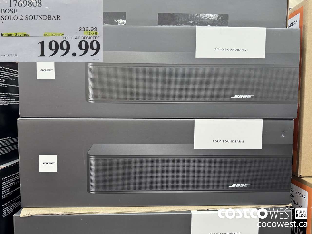 1769808 BOSE SOLO 2 SOUNDBAR ($40.00 INSTANT SAVINGS EXPIRES ON 2024-06-20) $199.99