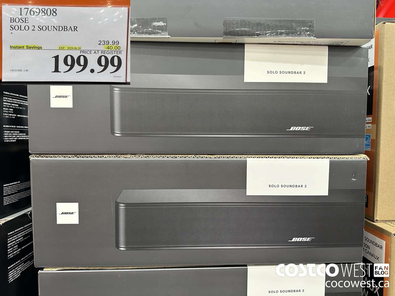 1769808 BOSE SOLO 2 SOUNDBAR ($40.00 INSTANT SAVINGS EXPIRES ON 2024-06-20) $199.99