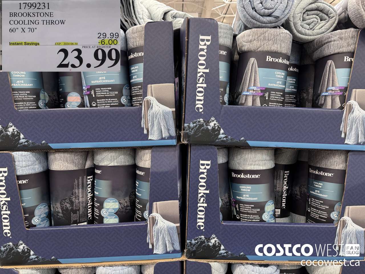 1799231 BROOKSTONE COOLING THROW 60