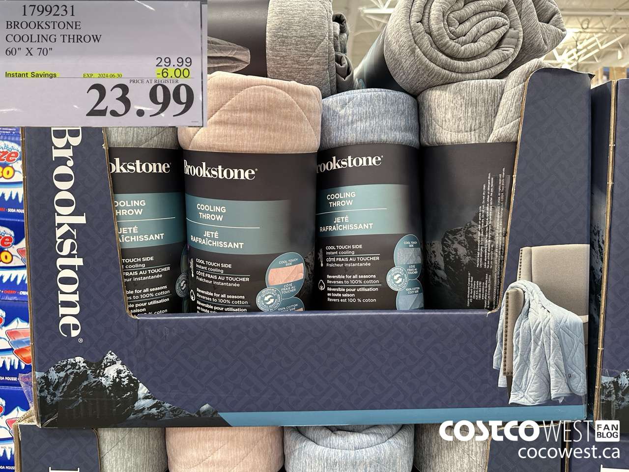 1799231 BROOKSTONE COOLING THROW 60