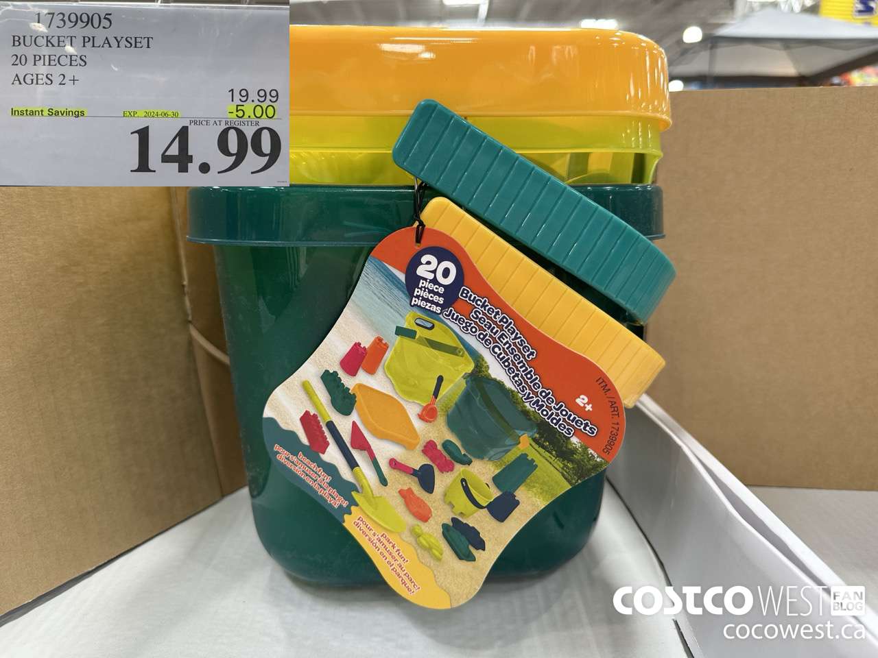 1739905 BUCKET PLAYSET 20 PIECES AGES 2+ ($5.00 INSTANT SAVINGS EXPIRES ON 2024-06-30) $14.99