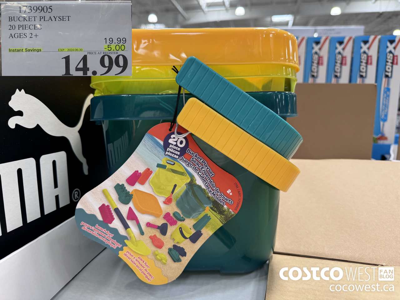 1739905 BUCKET PLAYSET 20 PIECES AGES 2+ ($5.00 INSTANT SAVINGS EXPIRES ON 2024-06-30) $14.99