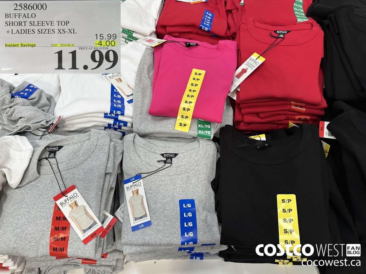 2586000 BUFFALO SHORT SLEEVE TOP LADIES SIZES XS-XL ($4.00 INSTANT SAVINGS EXPIRES ON 2024-06-30) $11.99