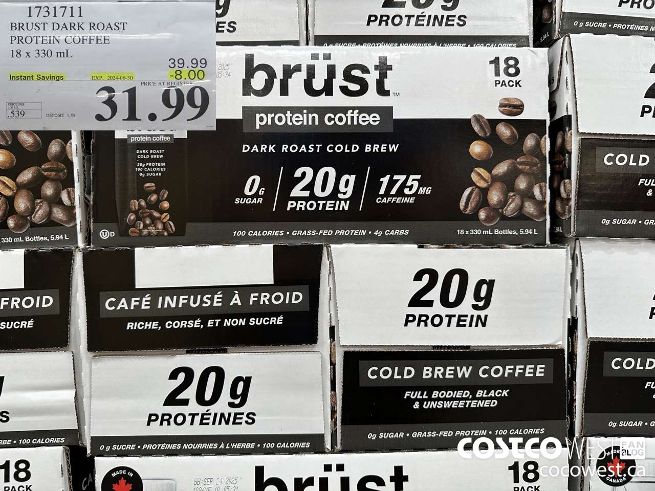 1731711 BURST DARK ROAST PROTEIN COFFEE 18 X 330ML ($8.00 INSTANT SAVINGS EXPIRES ON 2024-06-30) $31.99