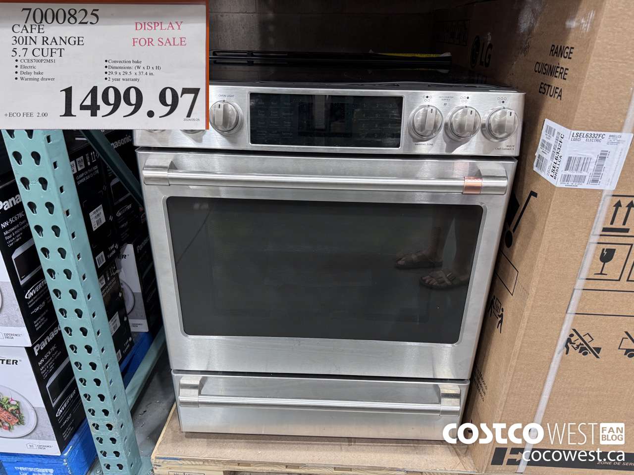 7000825 CAFE 30IN RANGE 5.7 CUFT $1499.97