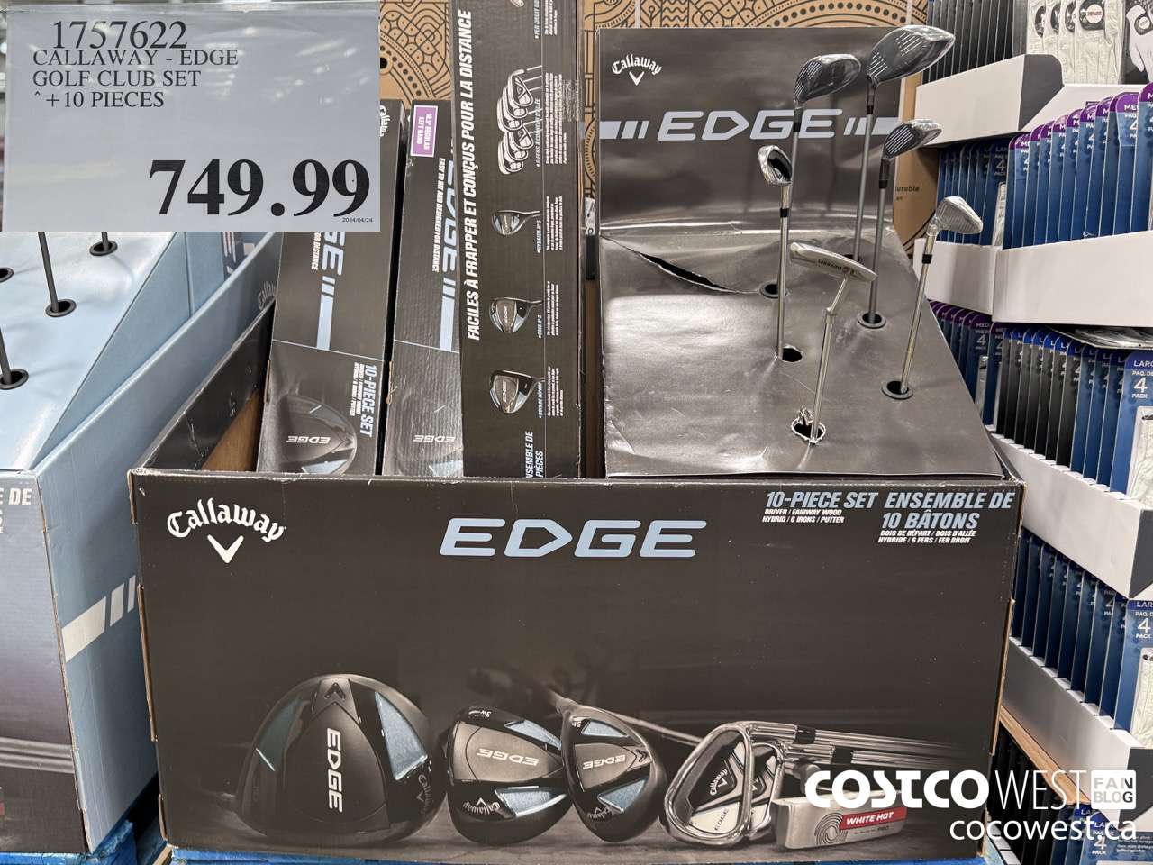 1757622 CALLAWAY EDGE GOLF CLUB SET 10 PIECES $749.99