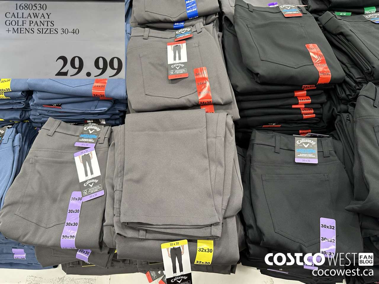 1680530 CALLAWAY GOLF PANTS MENS SIZES 30-40 $29.99