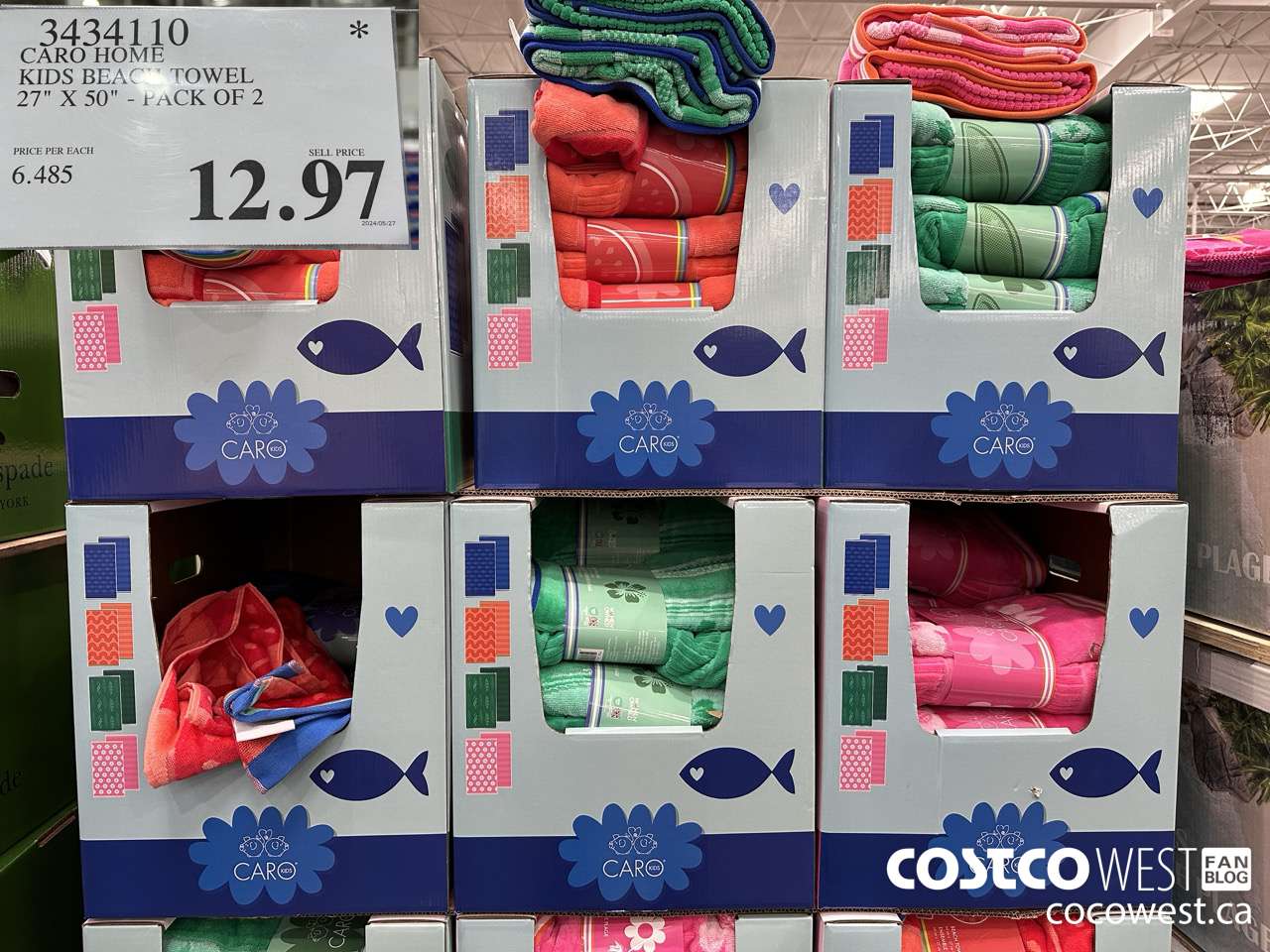 3434110 CARO HOME KIDS BEACH TOWEL 27