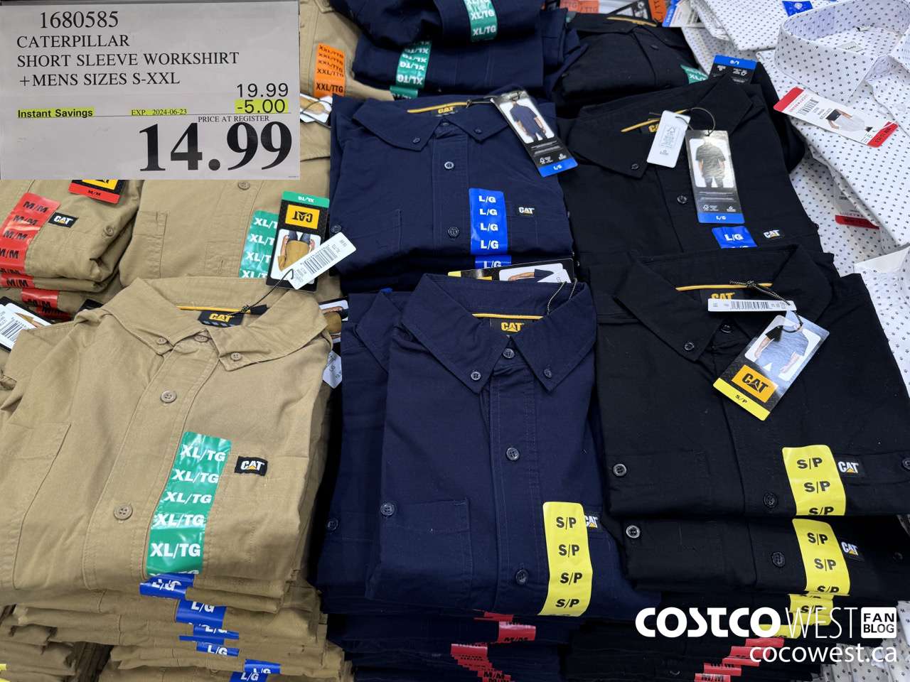 1680585 CATERPILLAR SHORT SLEEVE WORKSHIRT MENS SIZES S-XXL ($5.00 INSTANT SAVINGS EXPIRES ON 2024-06-23) $14.99