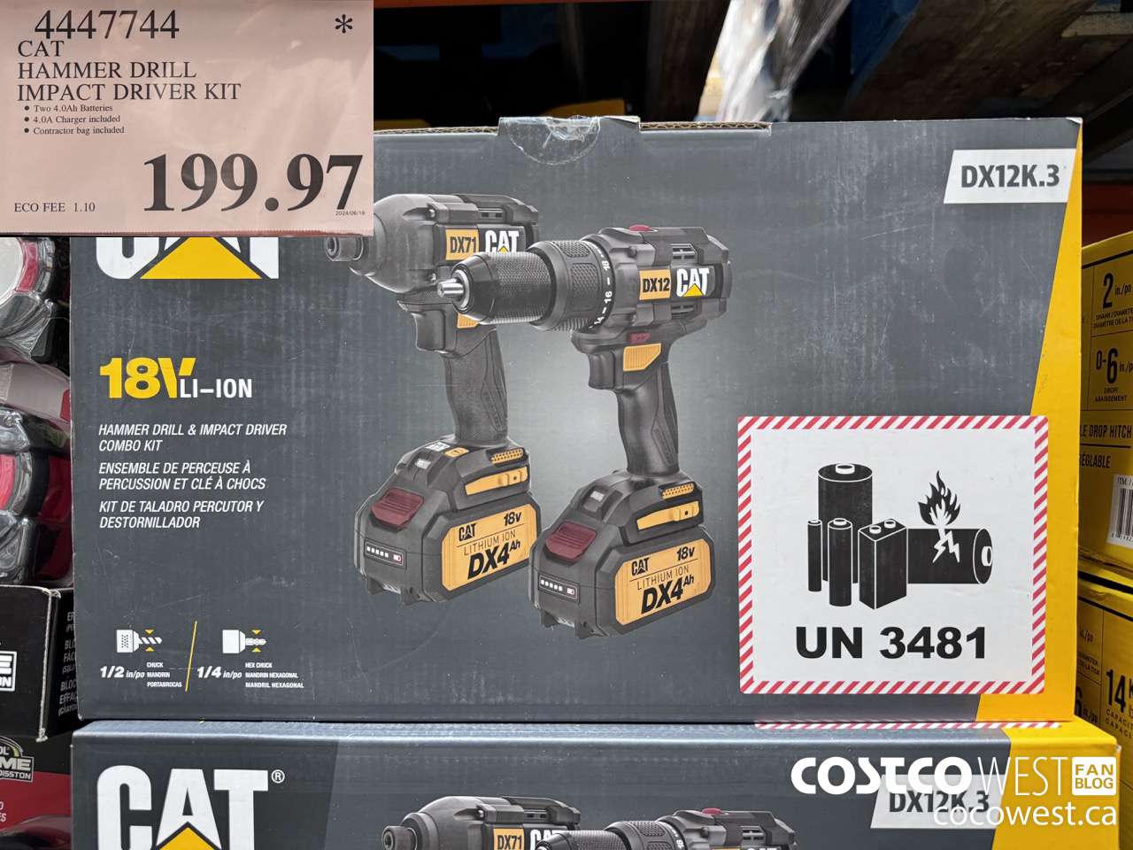 4447744 CAT HAMMER DRILL IMPACT DRIVER KIT $199.97