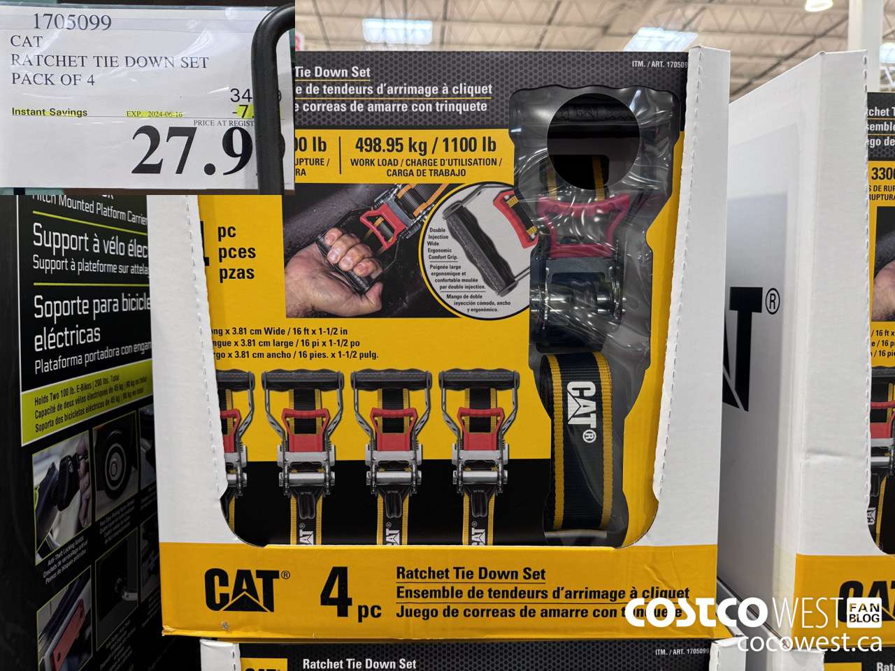 1705099 CAT RATCHET TIE DOWN SET PACK OF 4 ($7.00 INSTANT SAVINGS EXPIRES ON 2024-06-16) $27.99