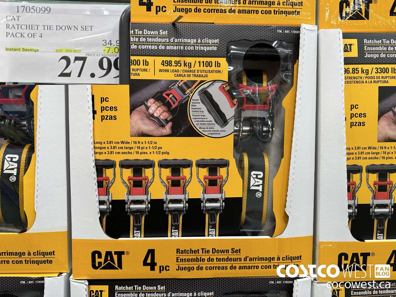 1705099 CAT RATCHET TIE DOWN SET PACK OF 4 ($7.00 INSTANT SAVINGS EXPIRES ON 2024-06-23) $27.99