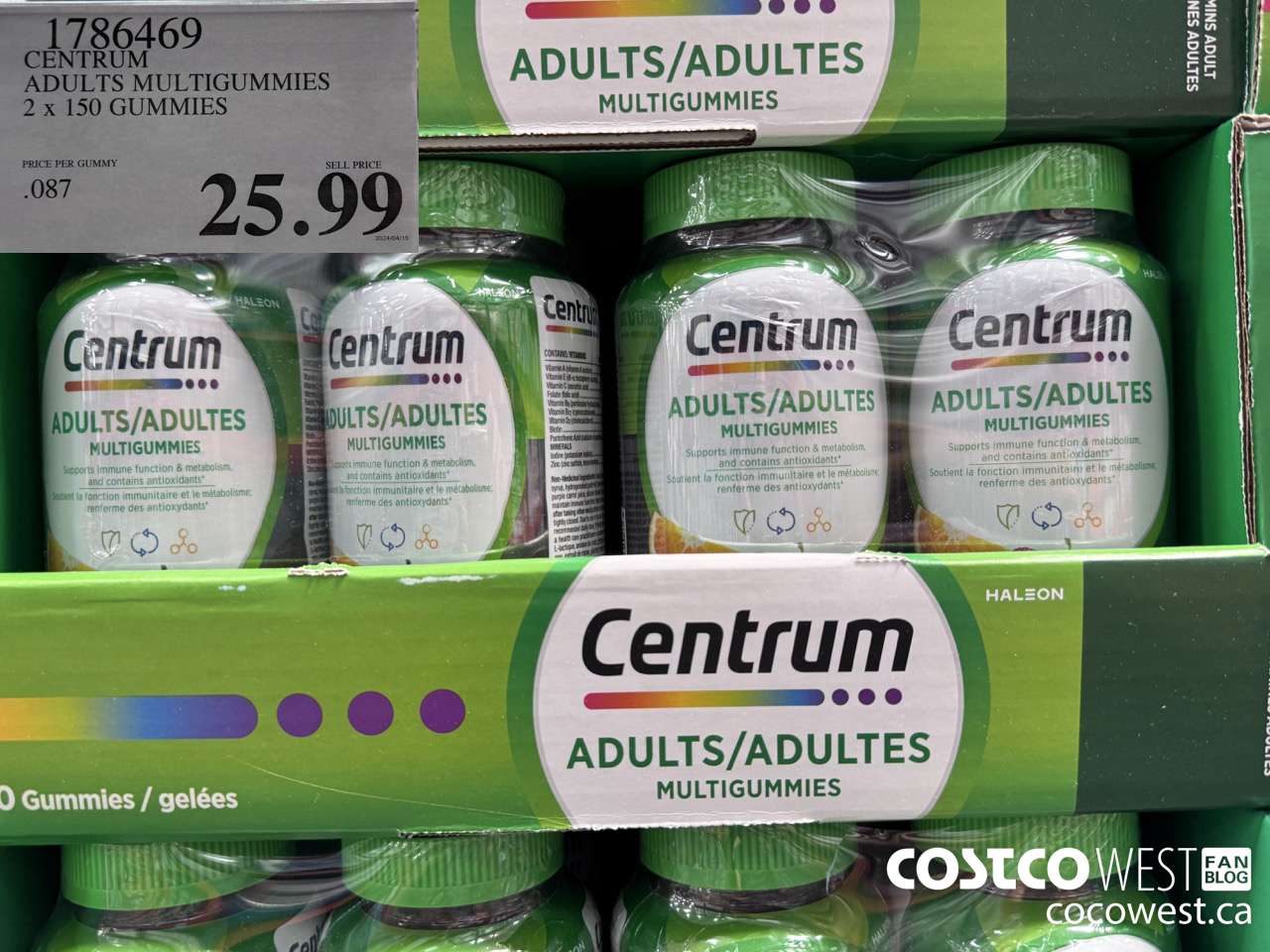 1786469 CENTRUM ADULTS MULTIGUMMIES 2 X 150 GUMMIES $25.99