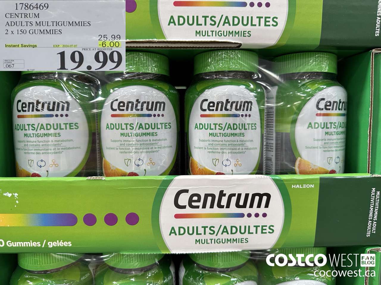 1786469 CENTRUM ADULTS MULTIGUMMIES 2 X 150 GUMMIES ($6.00 INSTANT SAVINGS EXPIRES ON 2024-07-07) $19.99