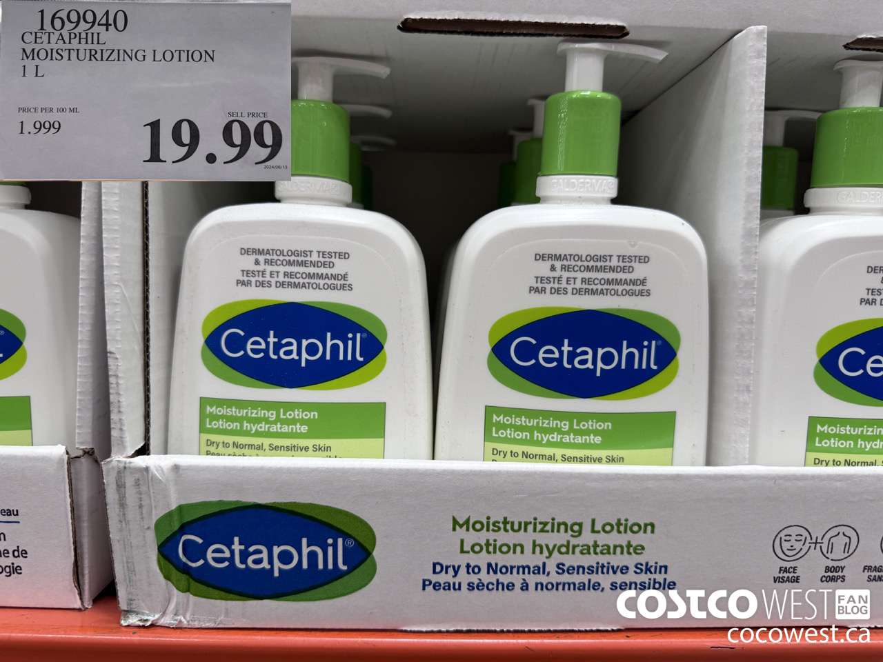 169940 CETAPHIL MOISTURIZING LOTION 1L $19.99