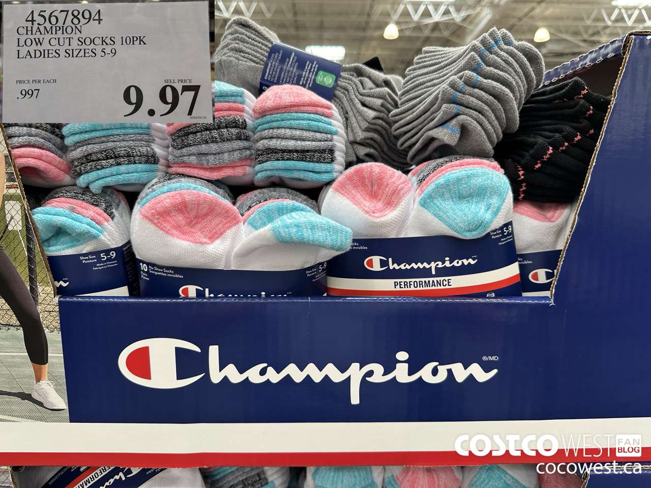 4567894 CHAMPION LOW CUT SOCKS 10PK LADIES SIZES 5-9 $9.97