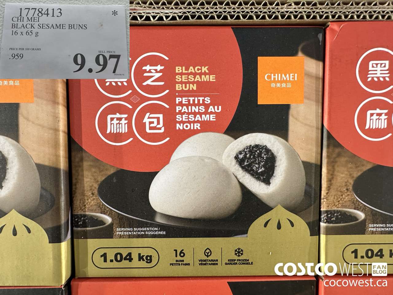 1778413 CHI MEI BLACK SESAME BUNS 16 X 65 G $9.97