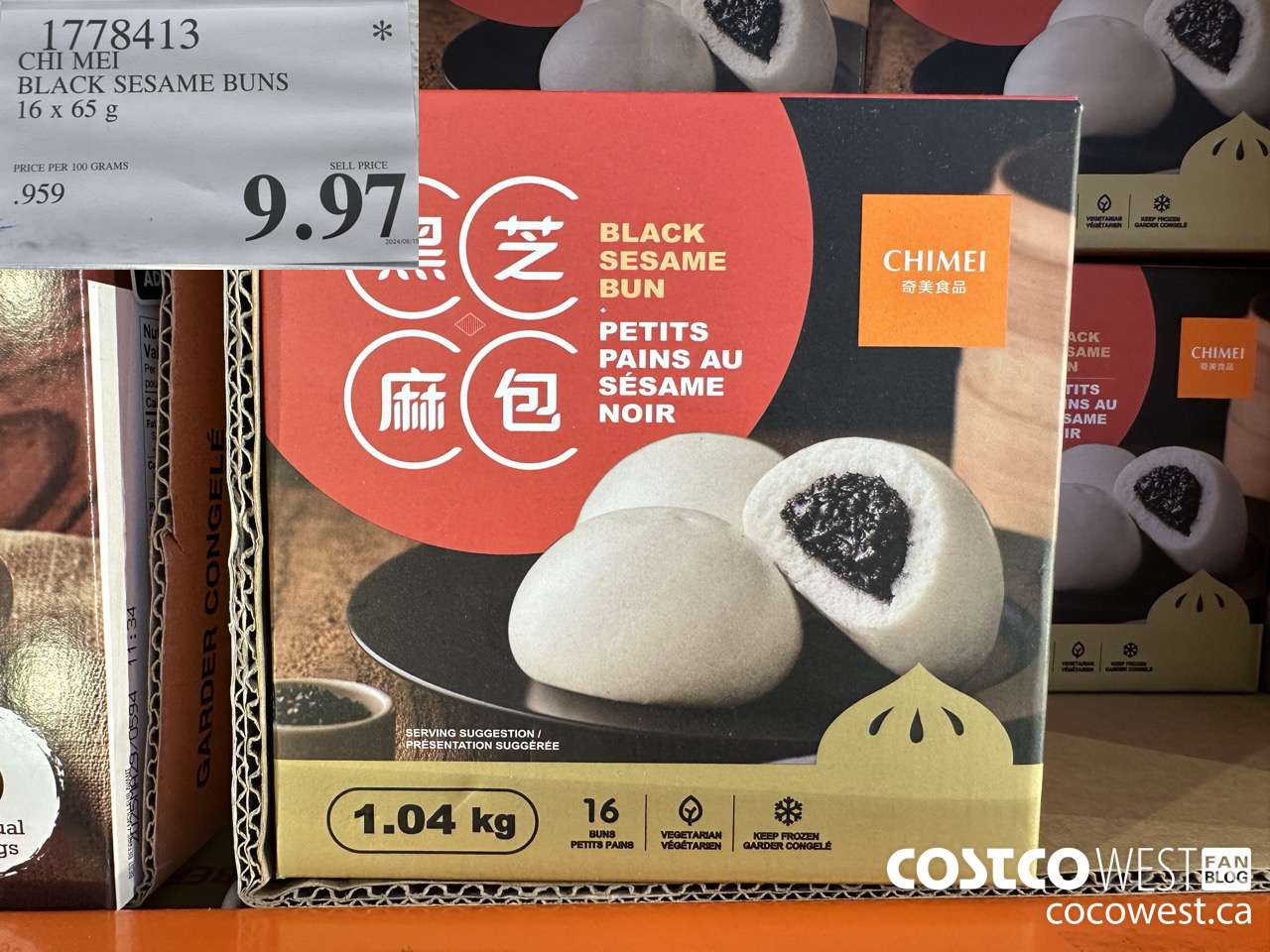 1778413 CHI MEI BLACK SESAME BUNS 16 X 65 G $9.97