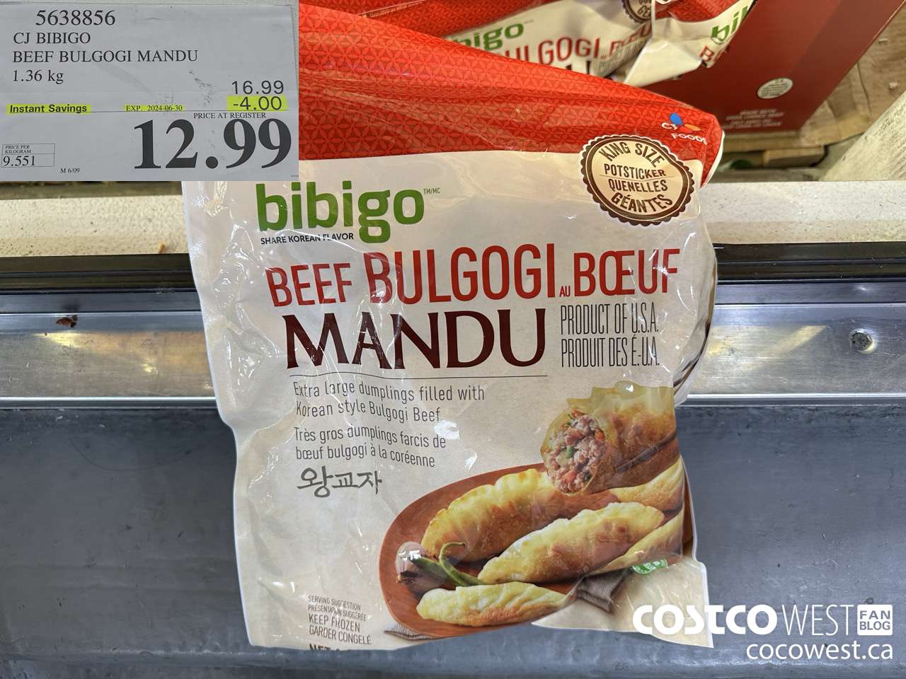 5638856 CJ BIBIGO BEEF BULGOGI MANDU 1.36 kg ($4.00 INSTANT SAVINGS EXPIRES ON 2024-06-30) $12.99