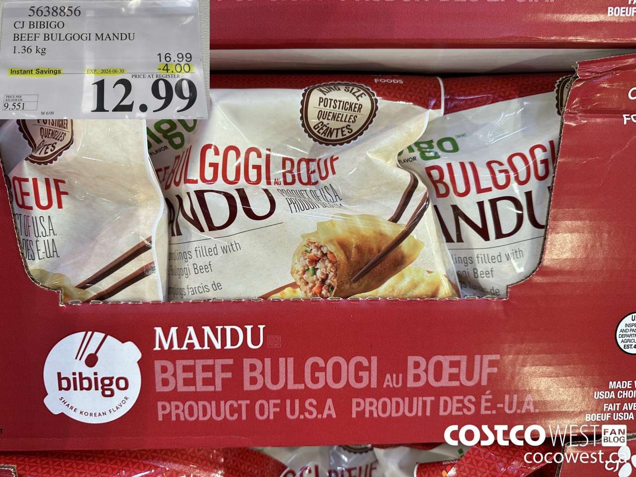 5638856 CJ BIBIGO BEEF BULGOGI MANDU 1.36 kg ($4.00 INSTANT SAVINGS EXPIRES ON 2024-06-30) $12.99