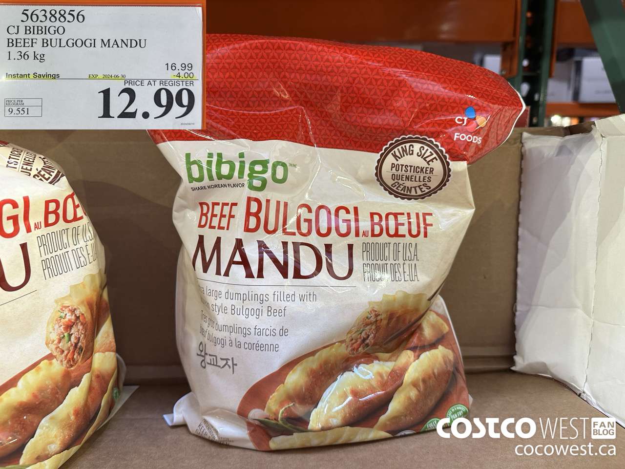 5638856 CJ BIBIGO BEEF BULGOGI MANDU 1.36 kg ($4.00 INSTANT SAVINGS EXPIRES ON 2024-06-30) $12.99