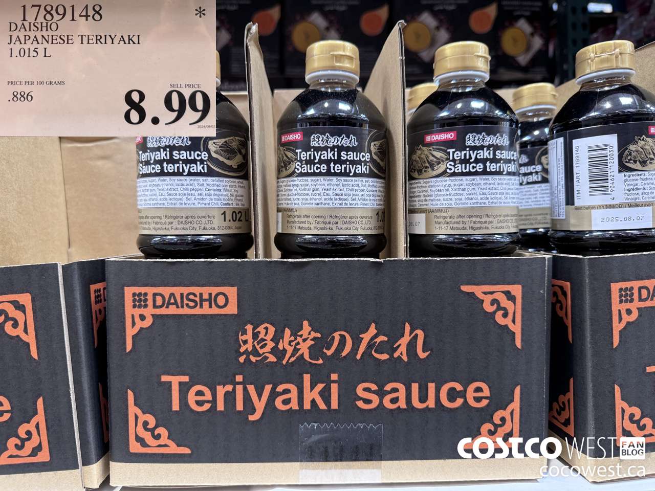 1789148 DAISHO JAPANESE TERIYAKI 1.015 L $8.99
