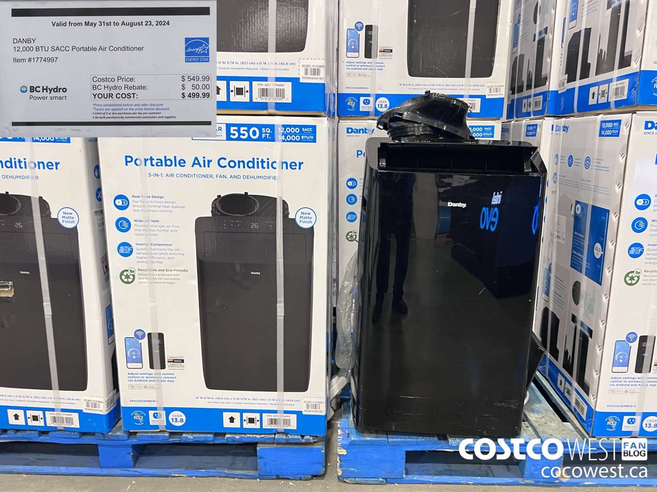 1774997 DANBY 3 IN 1 PORTABLE AC 12,000 BTU SACC ($50.00 INSTANT SAVINGS EXPIRES ON 2024-08-23) $499.99