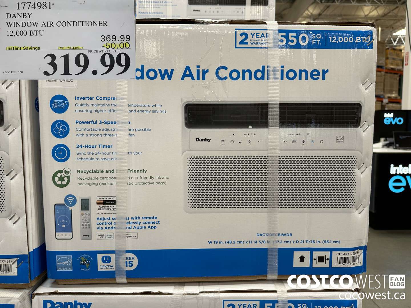 1774981 DANBY WINDOW AIR CONDITIONER 12,000 BTU ($50.00 INSTANT SAVINGS EXPIRES ON 2024-08-23) $319.99