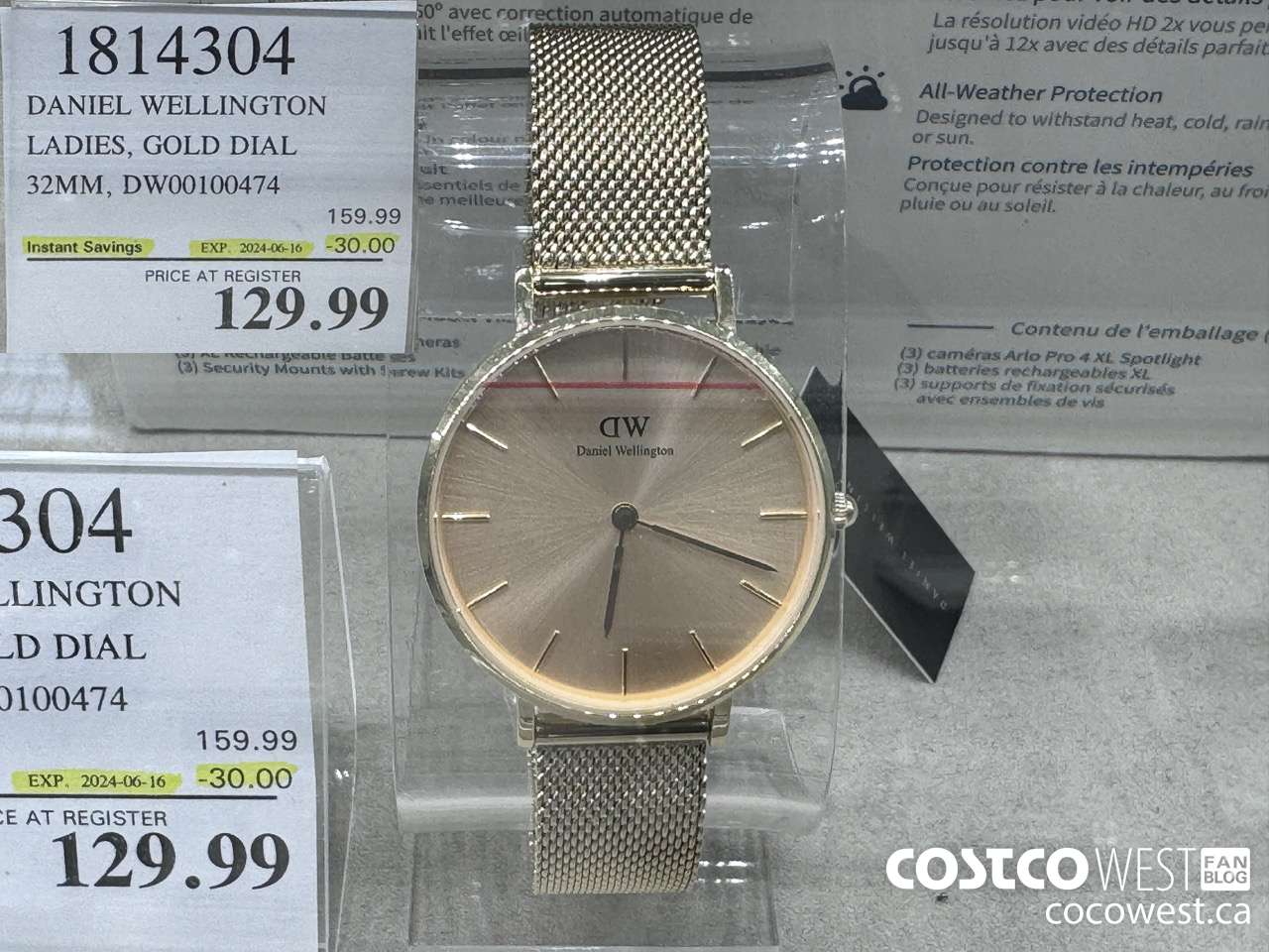 1814304 DANIEL WELLINGTON LADIES GOLD DIAL 32MM DW00100474 ($30.00 INSTANT SAVINGS EXPIRES ON 2024-06-16) $129.99