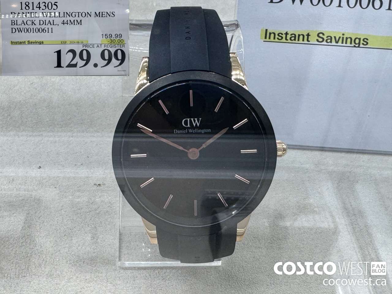 1814305 DANIEL WELLINGTON MENS BLACK DIAL, 44MM DW00100611 ($30.00 INSTANT SAVINGS EXPIRES ON 2024-06-16) $129.99