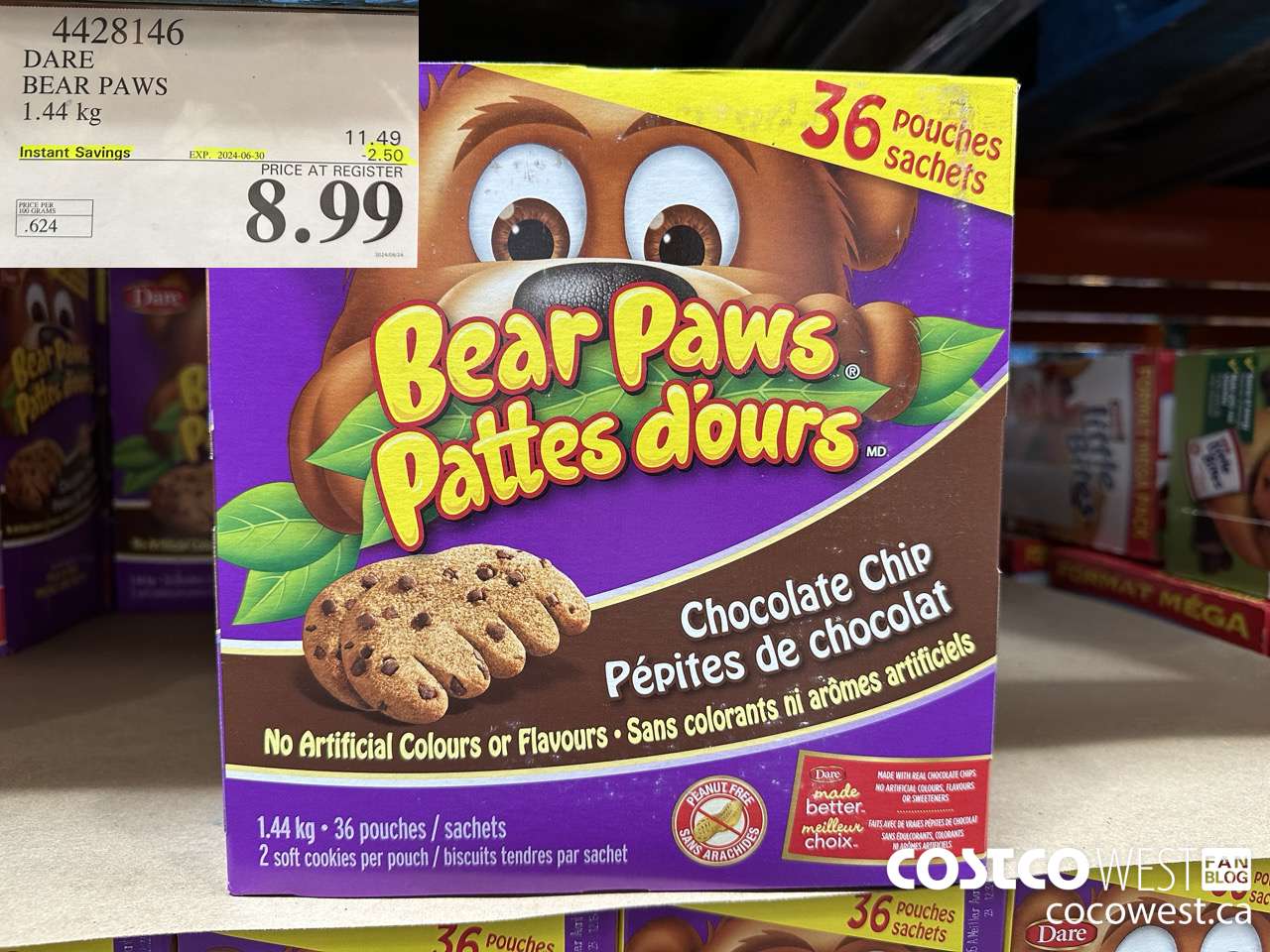 4428146 DARE BEAR PAWS 1.44 kg ($2.50 INSTANT SAVINGS EXPIRES ON 2024-06-30) $8.99