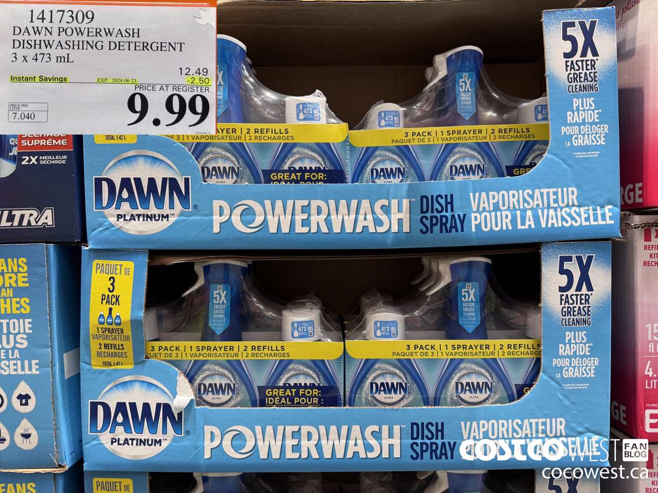 1417309 DAWN POWERWASH DISHWASHING DETERGENT 3 x 473 mL ($2.50 INSTANT SAVINGS EXPIRES ON 2024-06-23) $9.99