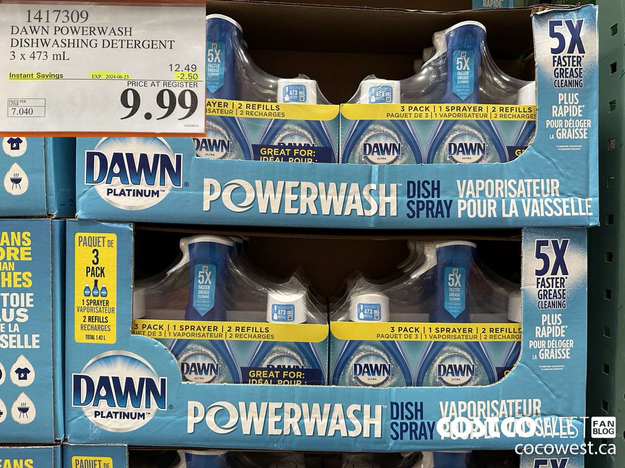 1417309 DAWN POWERWASH DISHWASHING DETERGENT 3 x 473 mL ($2.50 INSTANT SAVINGS EXPIRES ON 2024-06-23) $9.99